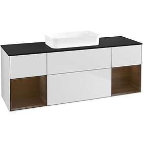 Villeroy & Boch Tvättställsskåp Finion med Två Hyllor och Bänkskiva för Fristående F742GNMT