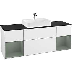 Villeroy & Boch Tvättställsskåp Finion med Två Hyllor och Bänkskiva för Ytmonterat G452GMGF
