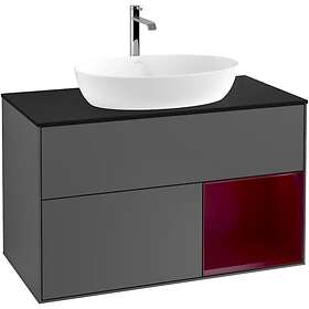 Villeroy & Boch Tvättställsskåp Finion med 2 Lådor Hylla och Bänkskiva för Fristående från Artis Collaro G782HBGK