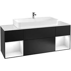 Villeroy & Boch Tvättställsskåp Finion med Två Hyllor och Bänkskiva för Centrerat F211GFPD