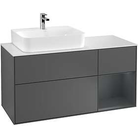 Villeroy & Boch Tvättställsskåp Finion med 3 Lådor Hylla och Bänkskiva för Ocentrerat G151HGGK