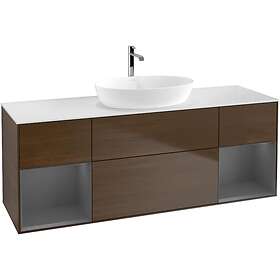 Villeroy & Boch Tvättställsskåp Finion med Två Hyllor och Bänkskiva för Fristående från Artis Collaro G861GKGN