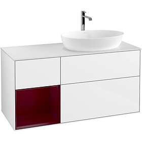 Villeroy & Boch Tvättställsskåp Finion med 3 Lådor Hylla och Bänkskiva för Ocentrerat från Artis Collaro G801HBGF