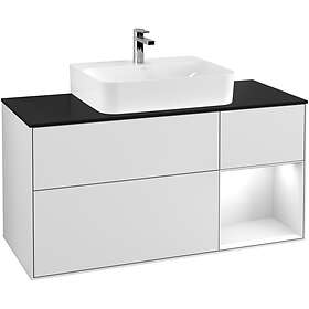 Villeroy & Boch Tvättställsskåp Finion med 3 Lådor Hylla och Bänkskiva för Centrerat G172GFMT