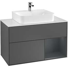 Villeroy & Boch Tvättställsskåp Finion med 2 Lådor Hylla och Bänkskiva för Centrerat F121HGGK
