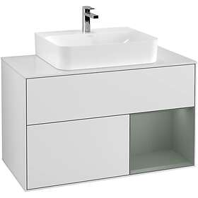 Villeroy & Boch Tvättställsskåp Finion med 2 Lådor Hylla och Bänkskiva för Centrerat F121GMMT