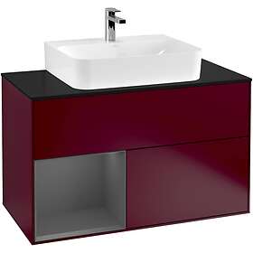 Villeroy & Boch Tvättställsskåp Finion med 2 Lådor Hylla och Bänkskiva för Centrerat G112GKHB