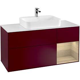 Villeroy & Boch Tvättställsskåp Finion med 3 Lådor Hylla och Bänkskiva för Ytmonterat G421PCHB