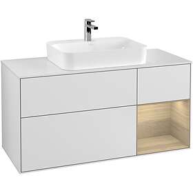 Villeroy & Boch Tvättställsskåp Finion med 3 Lådor Hylla och Bänkskiva för Ytmonterat G421PCMT