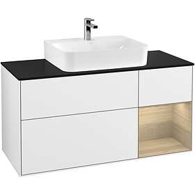 Villeroy & Boch Tvättställsskåp Finion med 3 Lådor Hylla och Bänkskiva för Centrerat F172PCGF