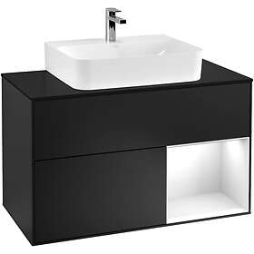 Villeroy & Boch Tvättställsskåp Finion med 2 Lådor Hylla och Bänkskiva för Centrerat G122GFPD
