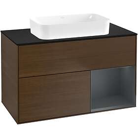 Villeroy & Boch Tvättställsskåp Finion med 2 Lådor Hylla och Bänkskiva för Fristående G662HGGN