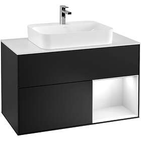 Villeroy & Boch Tvättställsskåp Finion med 2 Lådor Hylla och Bänkskiva för Ytmonterat F371GFPD