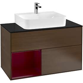 Villeroy & Boch Tvättställsskåp Finion med 2 Lådor Hylla och Bänkskiva för Centrerat F112HBGN