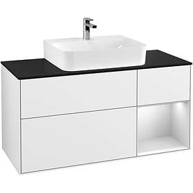Villeroy & Boch Tvättställsskåp Finion med 3 Lådor Hylla och Bänkskiva för Centrerat G172MTGF