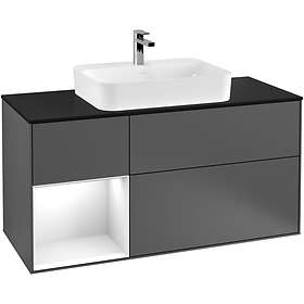 Villeroy & Boch Tvättställsskåp Finion med 3 Lådor Hylla och Bänkskiva för Ytmonterat G412GFGK