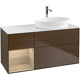 Villeroy & Boch Tvättställsskåp Finion med 3 Lådor Hylla och Bänkskiva för Ocentrerat från Artis Collaro GA41PCGN