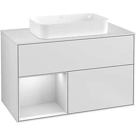 Villeroy & Boch Tvättställsskåp Finion med 2 Lådor Hylla och Bänkskiva för Fristående F241MTMT