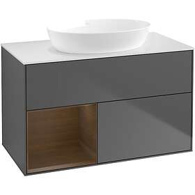 Villeroy & Boch Tvättställsskåp Finion med 2 Lådor Hylla och Bänkskiva för Fristående från Artis Collaro FA11GNGK