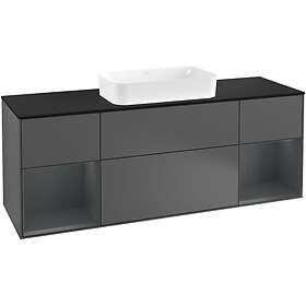 Villeroy & Boch Tvättställsskåp Finion med Två Hyllor och Bänkskiva för Fristående F332HGGK