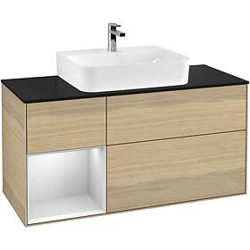 Villeroy & Boch Tvättställsskåp Finion med 3 Lådor Hylla och Bänkskiva för Centrerat F162MTPC