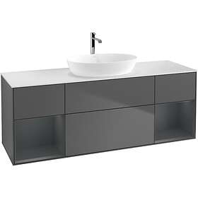 Villeroy & Boch Tvättställsskåp Finion med Två Hyllor och Bänkskiva för Fristående från Artis Collaro G861HGGK