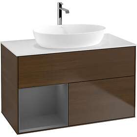 Villeroy & Boch Tvättställsskåp Finion med 2 Lådor Hylla och Bänkskiva för Fristående från Artis Collaro GA11GKGN