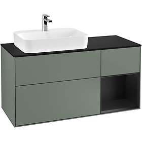 Villeroy & Boch Tvättställsskåp Finion med 3 Lådor Hylla och Bänkskiva för Ocentrerat Ytmonterat G402PDGM