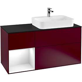 Villeroy & Boch Tvättställsskåp Finion med 3 Lådor Hylla och Bänkskiva för Ocentrerat Ytmonterat F392GFHB