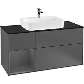 Villeroy & Boch Tvättställsskåp Finion med 3 Lådor Hylla och Bänkskiva för Ytmonterat G412GKGK