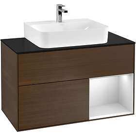 Villeroy & Boch Tvättställsskåp Finion med 2 Lådor Hylla och Bänkskiva för Centrerat F122MTGN