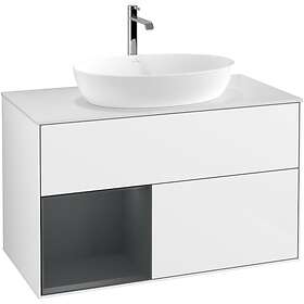 Villeroy & Boch Tvättställsskåp Finion med 2 Lådor Hylla och Bänkskiva för Fristående från Artis Collaro GA11HGGF