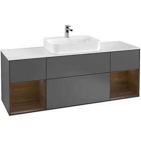 Villeroy & Boch Tvättställsskåp Finion med Två Hyllor och Bänkskiva för Ytmonterat G451GNGK