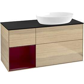 Villeroy & Boch Tvättställsskåp Finion med 3 Lådor Hylla och Bänkskiva för Ocentrerat från Artis Collaro FA42HBPC