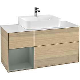 Villeroy & Boch Tvättställsskåp Finion med 3 Lådor Hylla och Bänkskiva för Centrerat F161GMPC