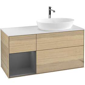 Villeroy & Boch Tvättställsskåp Finion med 3 Lådor Hylla och Bänkskiva för Ocentrerat från Artis Collaro GA41GKPC