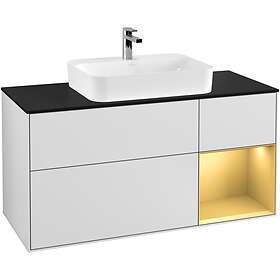 Villeroy & Boch Tvättställsskåp Finion med 3 Lådor Hylla och Bänkskiva för Ytmonterat G422HFMT