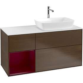 Villeroy & Boch Tvättställsskåp Finion med 3 Lådor Hylla och Bänkskiva för Ocentrerat från Artis Collaro F801HBGN