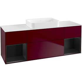 Villeroy & Boch Tvättställsskåp Finion med Två Hyllor och Bänkskiva för Fristående G741PDHB