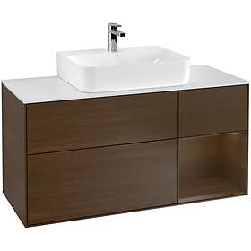 Villeroy & Boch Tvättställsskåp Finion med 3 Lådor Hylla och Bänkskiva för Centrerat G171GNGN