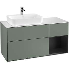 Villeroy & Boch Tvättställsskåp Finion med 3 Lådor Hylla och Bänkskiva för Ocentrerat Ytmonterat G401PDGM