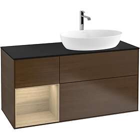 Villeroy & Boch Tvättställsskåp Finion med 3 Lådor Hylla och Bänkskiva för Ocentrerat från Artis Collaro G802PCGN