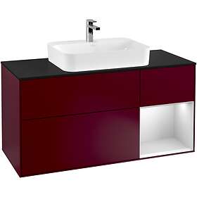 Villeroy & Boch Tvättställsskåp Finion med 3 Lådor Hylla och Bänkskiva för Ytmonterat F422MTHB