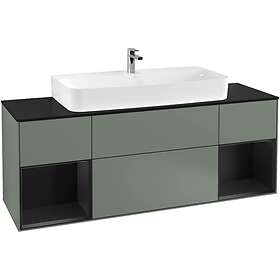 Villeroy & Boch Tvättställsskåp Finion med Två Hyllor och Bänkskiva för Centrerat G212PDGM