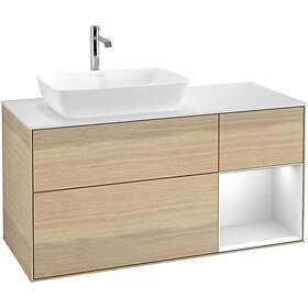 Villeroy & Boch Tvättställsskåp Finion med 3 Lådor Hylla och Bänkskiva för Ocentrerat från Artis Collaro F811MTPC