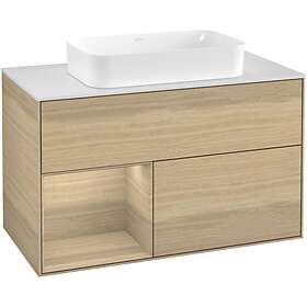 Villeroy & Boch Tvättställsskåp Finion med 2 Lådor Hylla och Bänkskiva för Fristående G241PCPC