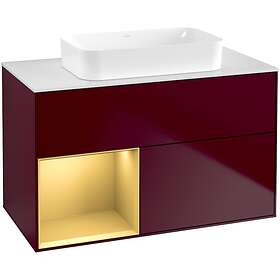 Villeroy & Boch Tvättställsskåp Finion med 2 Lådor Hylla och Bänkskiva för Fristående G651HFHB