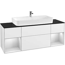 Villeroy & Boch Tvättställsskåp Finion med Två Hyllor och Bänkskiva för Centrerat G212MTGF