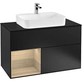 Villeroy & Boch Tvättställsskåp Finion med 2 Lådor Hylla och Bänkskiva för Ytmonterat F362PCPD