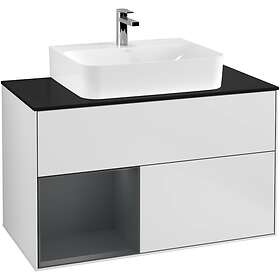 Villeroy & Boch Tvättställsskåp Finion med 2 Lådor Hylla och Bänkskiva för Centrerat F112HGMT